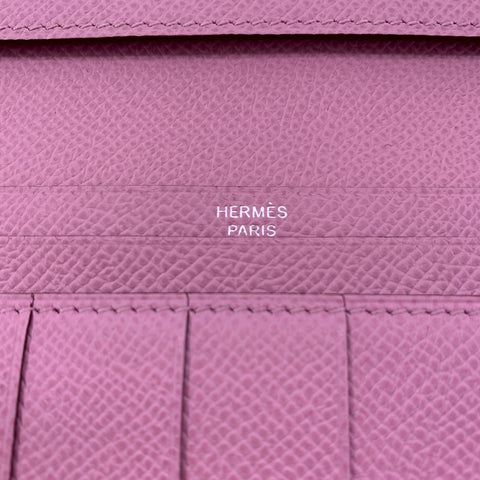 【中古】 HERMES エルメス  レディース財布  2143600336105 ベアンスフレ ヴォーエプソン U刻印 SV金具 モーヴシルベストル 23018670 MK