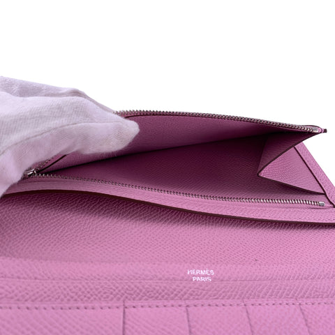 【中古】 HERMES エルメス  レディース財布  2143600336105 ベアンスフレ ヴォーエプソン U刻印 SV金具 モーヴシルベストル 23018670 MK