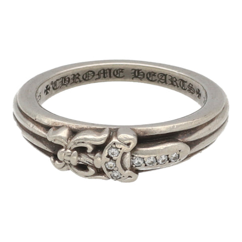 【中古】 CHROME HEARTS クロムハーツ ベイビー クラシック ダガー リング 13号 SV925 ダイヤモンド シルバー 指輪 23018941 RS