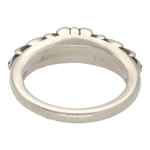 【中古】 CHROME HEARTS クロムハーツ ベイビークラシック フローラルクロス リング 12号 SV925 ダイヤモンド シルバー 指輪 23018944 RS