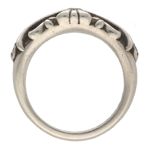 【中古】 CHROME HEARTS クロムハーツ ベイビークラシック フローラルクロス リング 12号 SV925 ダイヤモンド シルバー 指輪 23018944 RS