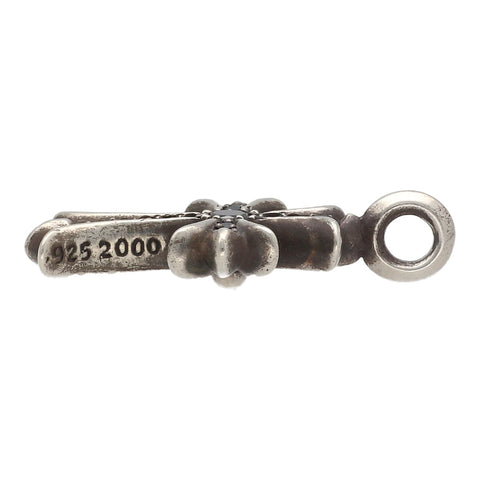 【中古】 CHROME HEARTS クロムハーツ ペンダント タイニーファットクロスチャーム ブラックダイヤモンド パヴェダイヤ PD ネックレス シルバー アクセサリー 23018946 AO