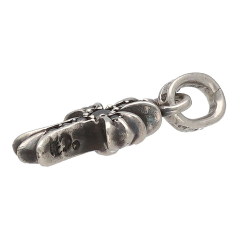 【中古】 CHROME HEARTS クロムハーツ ベイビーファットクロスチャーム SV925 シルバー ブラックダイヤモンド ネックレス ペンダント トップ ベビー 23018947 RS