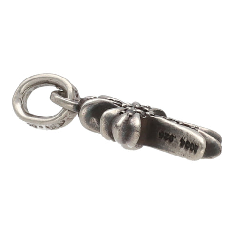 【中古】 CHROME HEARTS クロムハーツ ベイビーファットクロスチャーム SV925 シルバー ブラックダイヤモンド ネックレス ペンダント トップ ベビー 23018947 RS