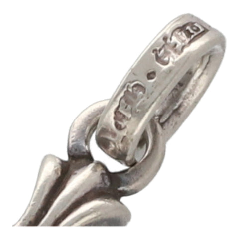 【中古】 CHROME HEARTS クロムハーツ ベイビーファットクロスチャーム SV925 シルバー ブラックダイヤモンド ネックレス ペンダント トップ ベビー 23018947 RS