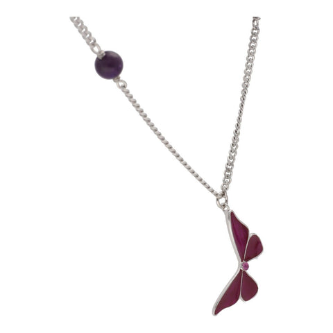 【中古】Dior ディオール バタフライ モチーフ ネックレス シルバー ペンダント アクセサリー 23019900DS