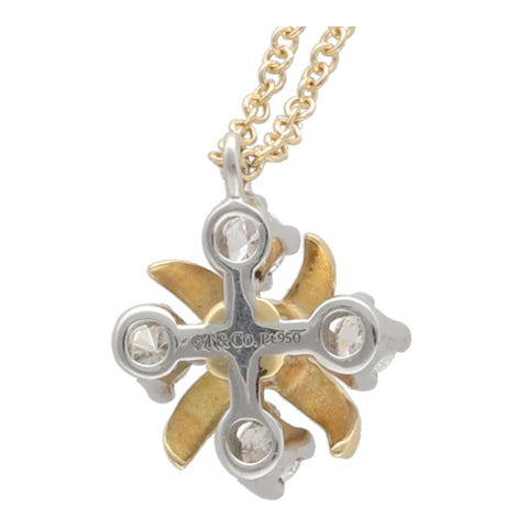 【中古】 Tiffany ＆ Co. ティファニー リン ペンダント ネックレス・ペンダント ジャン・シュランバージェ 60022674 K18YG ネックレス　Pt950 23020286 LI