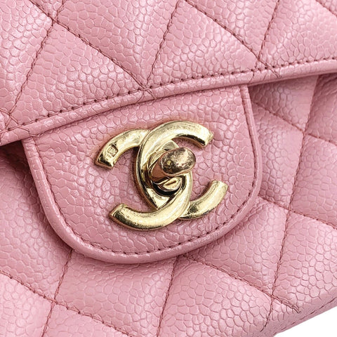 【中古】 CHANEL シャネル マトラッセ25 チェーンショルダー キャビアスキン ピンク 23020567 AK