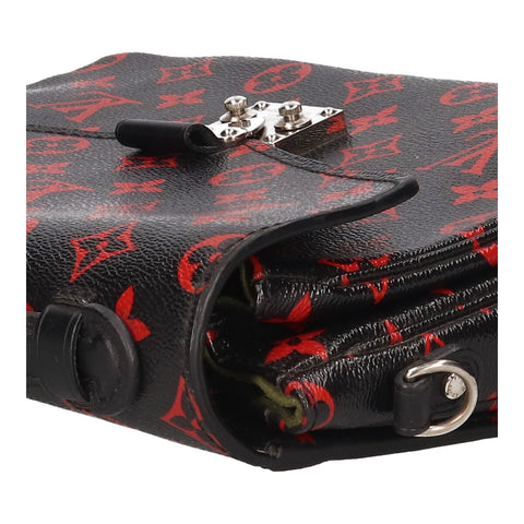 【中古】 LOUIS VUITTON ルイ・ヴィトン ポシェット・メティス MM M41462 モノグラム・アンフラルージュ ブラック レッド ショルダーバッグ ハンドバッグ セカンドバッグ 2WAY 23022567 RS