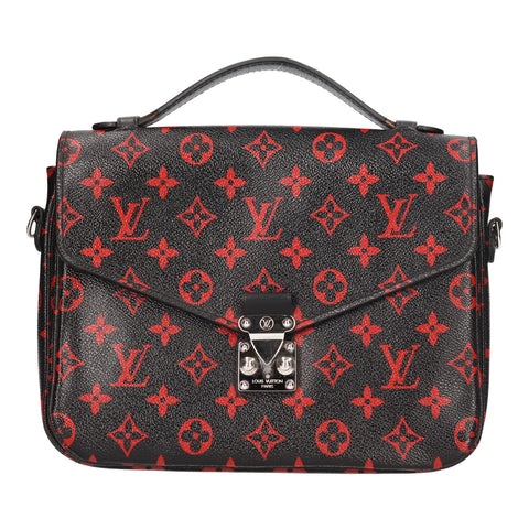 【中古】 LOUIS VUITTON ルイ・ヴィトン ポシェット・メティス MM M41462 モノグラム・アンフラルージュ ブラック レッド ショルダーバッグ ハンドバッグ セカンドバッグ 2WAY 23022567 RS