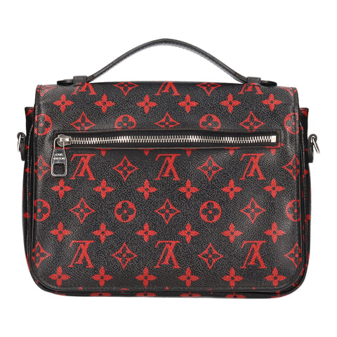 【中古】 LOUIS VUITTON ルイ・ヴィトン ポシェット・メティス MM M41462 モノグラム・アンフラルージュ ブラック レッド ショルダーバッグ ハンドバッグ セカンドバッグ 2WAY 23022567 RS