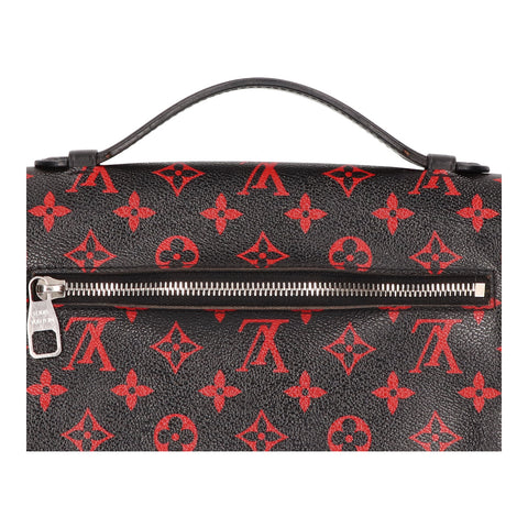 【中古】 LOUIS VUITTON ルイ・ヴィトン ポシェット・メティス MM M41462 モノグラム・アンフラルージュ ブラック レッド ショルダーバッグ ハンドバッグ セカンドバッグ 2WAY 23022567 RS