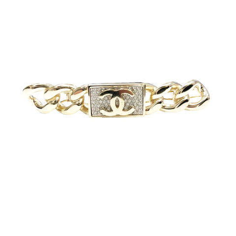 【中古】 CHANEL シャネル バレッタ 髪飾り  B21C チェーンモチーフ ラインストーン 23023322 YM
