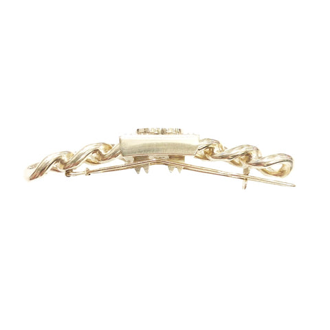 【中古】 CHANEL シャネル バレッタ 髪飾り  B21C チェーンモチーフ ラインストーン 23023322 YM