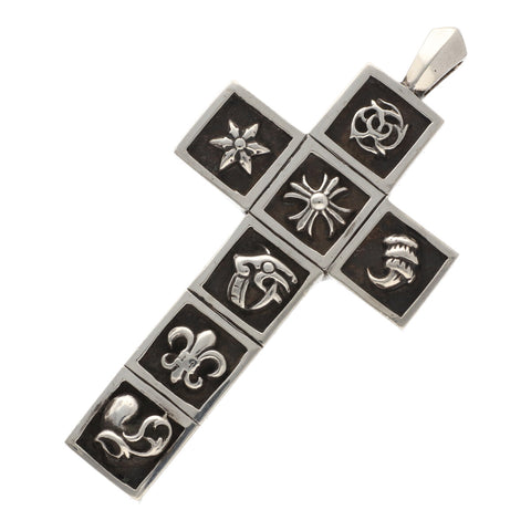 【中古】 CHROME HEARTS クロムハーツ マルチフレームドクロス SV925 シルバー ネックレス ペンダント トップ チャーム 23024090 RS