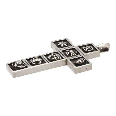 【中古】 CHROME HEARTS クロムハーツ マルチフレームドクロス SV925 シルバー ネックレス ペンダント トップ チャーム 23024090 RS