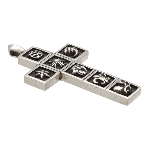 【中古】 CHROME HEARTS クロムハーツ マルチフレームドクロス SV925 シルバー ネックレス ペンダント トップ チャーム 23024090 RS