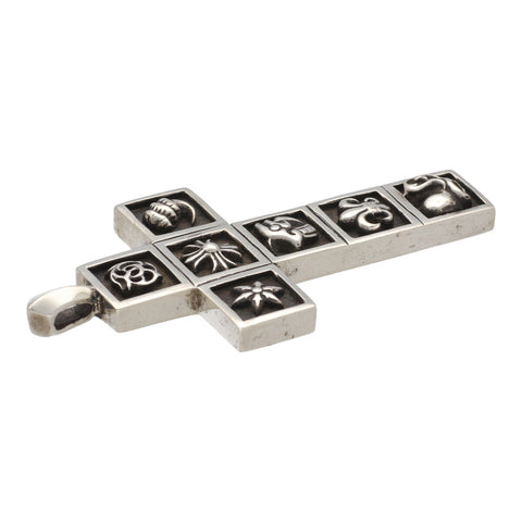 【中古】 CHROME HEARTS クロムハーツ マルチフレームドクロス SV925 シルバー ネックレス ペンダント トップ チャーム 23024090 RS
