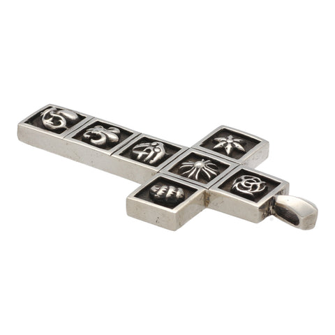 【中古】 CHROME HEARTS クロムハーツ マルチフレームドクロス SV925 シルバー ネックレス ペンダント トップ チャーム 23024090 RS