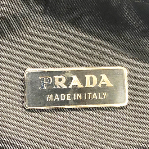 【中古】 PRADA プラダ   ナイロン  アクセサリーポーチ 三角ロゴ ショルダーポーチ ブラック MV633 23024211 HO