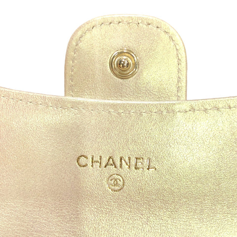 【中古】 CHANEL シャネル  マトラッセ ミニチェーンウォレット AP0238 ホワイト オーロラ  コンパクト財布 ラムスキン レディース 23025851 HO