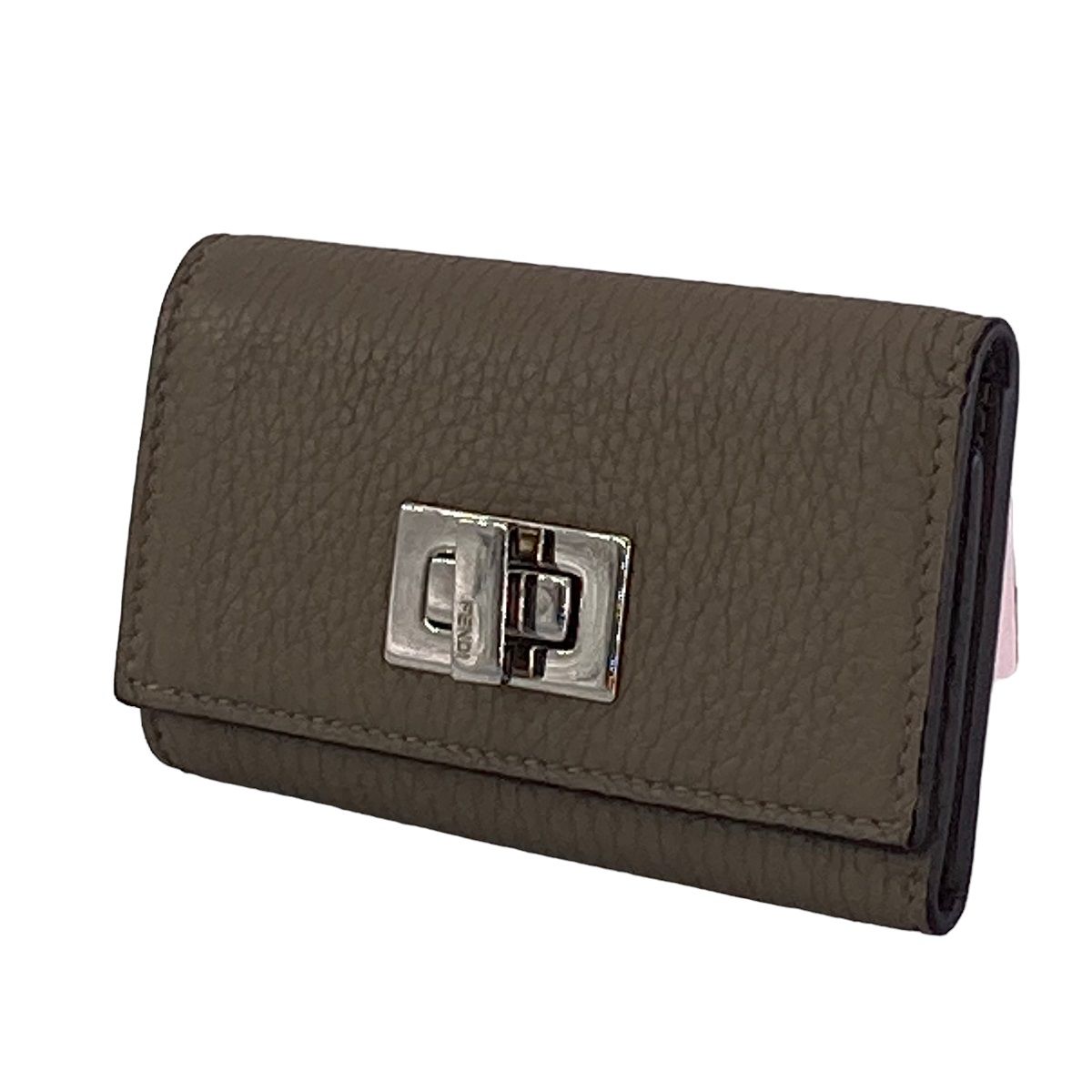 【中古】 Fendi フェンディ セレリア ピーカブー 6連キーケース 8AP159 レザー ベージュ 23026061 AS