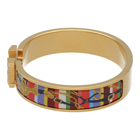 【中古】 HERMES エルメス クリッククラック PM エマイユ ゴールド マルチカラー バングル ブレスレット 23027416 RS