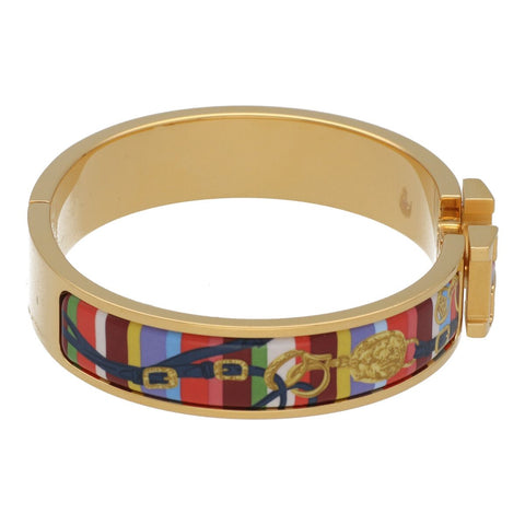 【中古】 HERMES エルメス クリッククラック PM エマイユ ゴールド マルチカラー バングル ブレスレット 23027416 RS