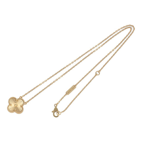 【中古】 Van Cleef and Arpels ヴァンクリーフ&アーペル ヴィンテージ アルハンブラ ペンダント ギヨシェ VCARP4KL00 K18 イエローゴールド ネックレス 23027935 RS