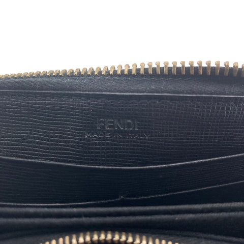 【中古】 Fendi フェンディ バックバグズ モンスター スタッズ ラウンドファスナー長財布 メンズ 23028244 AS