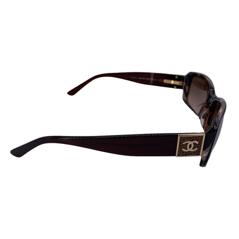 【中古】CHANEL シャネル  5115-Q ココマーク サングラス ブラウン ゴールド金具  23028783 MK