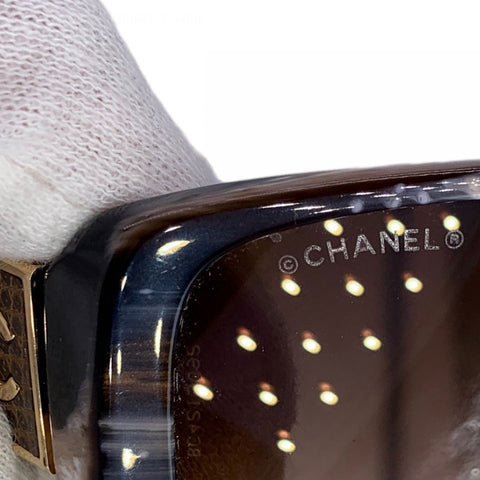 【中古】CHANEL シャネル  5115-Q ココマーク サングラス ブラウン ゴールド金具  23028783 MK