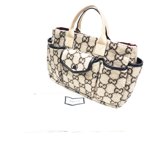 【中古】 GUCCI グッチ  ハンドバッグ GGウール 628159 チルドレンズ GGウールバッグ 23028807 YM