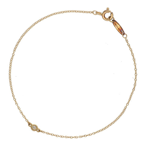【中古】 Tiffany ＆ Co. ティファニー バイザヤード ブレスレット K18YG イエローゴールド ダイヤモンド シングル 23029062 RS