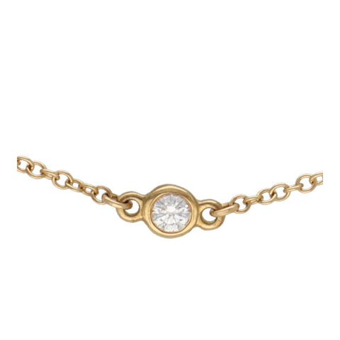 【中古】 Tiffany ＆ Co. ティファニー バイザヤード ブレスレット K18YG イエローゴールド ダイヤモンド シングル 23029062 RS