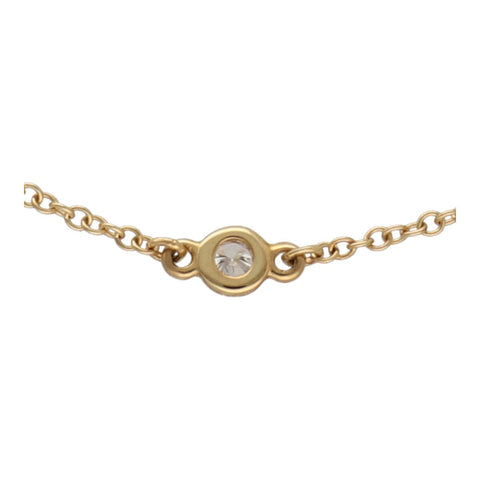 【中古】 Tiffany ＆ Co. ティファニー バイザヤード ブレスレット K18YG イエローゴールド ダイヤモンド シングル 23029062 RS