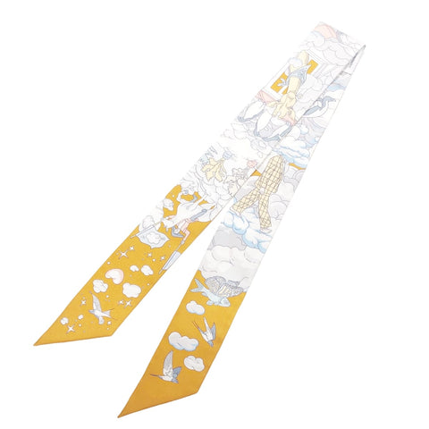【中古】 HERMES エルメス  レディーススカーフ ツイリー  ツイリー 私の雲 Sur Mon Nuage 23029284 YM