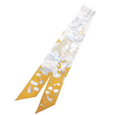 【中古】 HERMES エルメス  レディーススカーフ ツイリー  ツイリー 私の雲 Sur Mon Nuage 23029284 YM