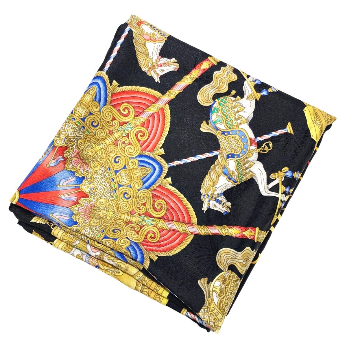 【中古】 HERMES エルメス カレ90 レディースマフラー・ストール   カレ90 LUNA PARK メリーゴーランド  23030645 YM