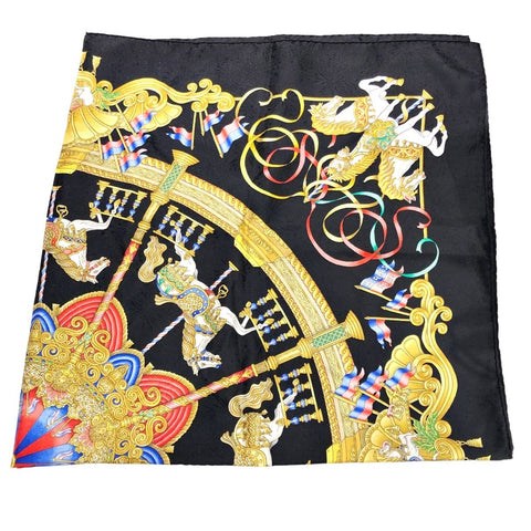 【中古】 HERMES エルメス カレ90 レディースマフラー・ストール   カレ90 LUNA PARK メリーゴーランド  23030645 YM