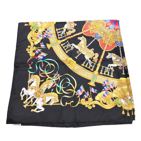 【中古】 HERMES エルメス カレ90 レディースマフラー・ストール   カレ90 LUNA PARK メリーゴーランド  23030645 YM