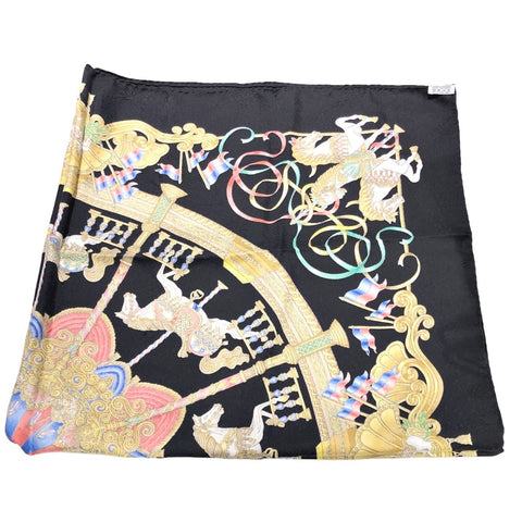 【中古】 HERMES エルメス カレ90 レディースマフラー・ストール   カレ90 LUNA PARK メリーゴーランド  23030645 YM