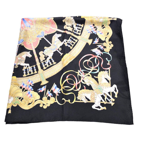 【中古】 HERMES エルメス カレ90 レディースマフラー・ストール   カレ90 LUNA PARK メリーゴーランド  23030645 YM