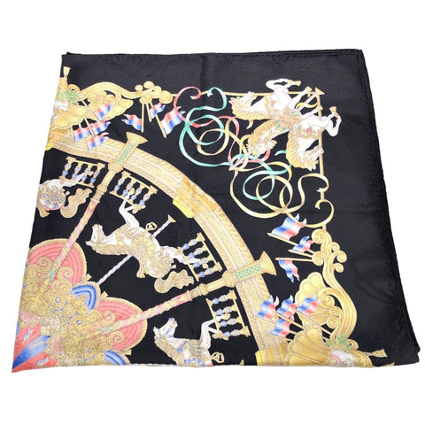 【中古】 HERMES エルメス カレ90 レディースマフラー・ストール   カレ90 LUNA PARK メリーゴーランド  23030645 YM