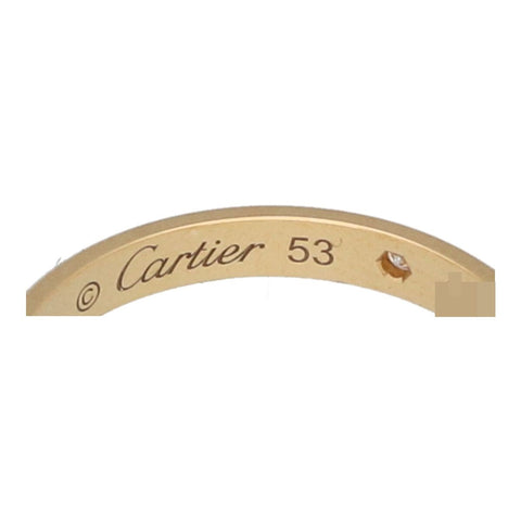 【中古】Cartier カルティエ 指輪 B4057653 1895ウェディングリング YG ワンポイントダイヤ #53 12-13号相当 23031686 MK