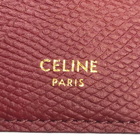 【中古】 CELINE セリーヌ  パスポートカバー バーガンディー パスポートケース レザー 23033497 HO