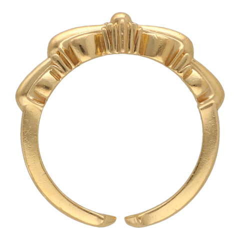 【中古】 CHROME HEARTS クロムハーツ ベイビークラシック ダブルフローラルクロス リング 15.5号 22K ゴールド 指輪 23034581 RS