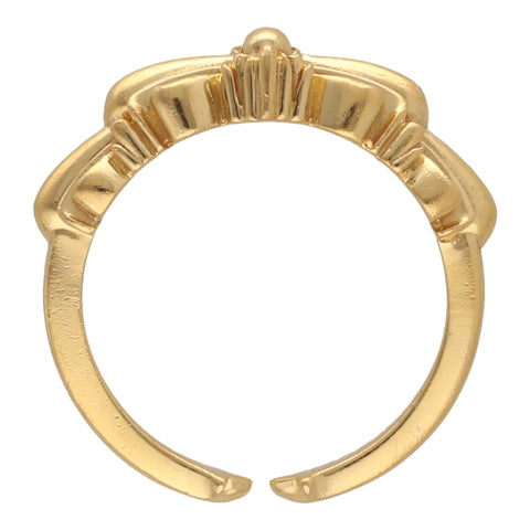 【中古】 CHROME HEARTS クロムハーツ ベイビークラシック ダブルフローラルクロス リング 15.5号 22K ゴールド 指輪 23034581 RS