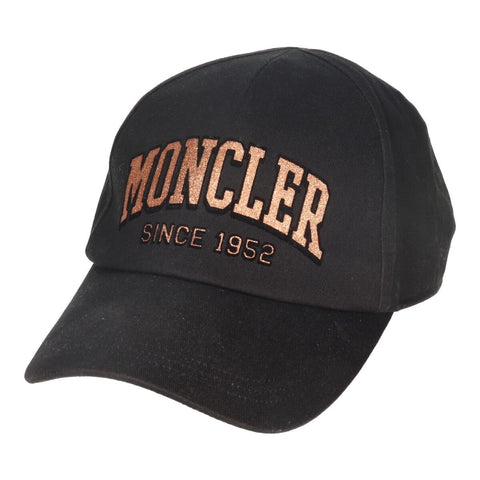 【中古】 MONCLER モンクレール ベースボール キャップ  I10913B00046 0U082 ブラック ロゴ ラメ 帽子 23034844 RS