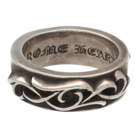 【中古】 CHROME HEARTS クロムハーツ ダブルナロー ヴァインバンド リング 19.5号 SV925 シルバー 指輪 23035178 RS